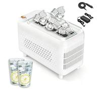 Hiiaodecor Car Ice Maker Electric Mini Portable Ice machine 12V DC Makes 12 Cubes in 15-20 Mins One Button Start Stop Low-Power For Office Dormitory Camping RV(Home and Car)(White)