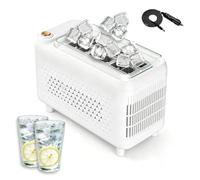 Hiiaodecor Car Ice Maker Electric Mini Portable Ice machine 12V DC Makes 12 Cubes in 15-20 Mins One Button Start Stop Low-Power For Office Dormitory Camping RV(Only Car Use)(White)