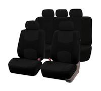 HIIAW Auto Seat Covers Set Car Seat Covers For 5 PCS Full Set For Four Seasons Black Universal