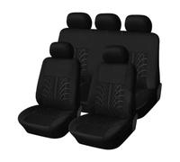 HIIAW Auto Seat Covers Set Car Seat Covers Set Organizer Universal For Golf 4 For Citroen For C4(Black full set)