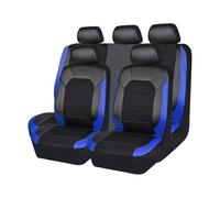 HIIAW Auto Seat Covers Set Pu Car Seat Cover For Full Set For Passat For B8 For C3 For Aircross For S Max For Corolla For Zoe For Accord 7(Blue)