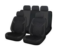 HIIAW Auto Seat Covers Set Universal Car Seat Covers Polyester Mesh Fabric For SUV Truck(Black)
