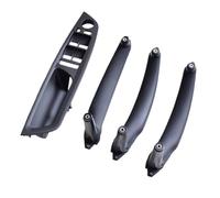 HIIAW Car Front Driver's Seat LHD RHD Interior Door Handle Inner Panel Pull Trim Cover for E70 for E71 for X5 for X6 Door Panel Handle Pull Trim(LHD Black 4Pcs)