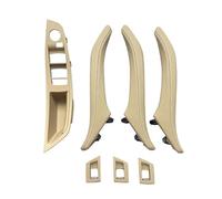 HIIAW Driver Side Armrest Passenger Door Pull Handle Set for 5 Series for F10 for 520 523 525 528 530 535 Door Panel Handle Pull Trim(LHD Beige 7pcs Set)