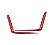 HIIAW Fog Lamp Eyebrow Cover Car Front Fog Lights Lamps Eyebrow Eyelid Strip Cover Trim Accessories For Cadillac For CT5-V 2020 2021(Red)
