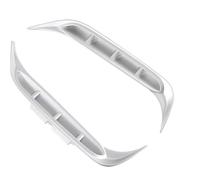 HIIAW Fog Lamp Eyebrow Cover Car Front Foglight Lamp Eyebrow Cover Trim Bumper Grills Protector Frame Styling For Kia For Sportage For NQ5 21-23(Silver)