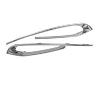 HIIAW Fog Lamp Eyebrow Cover For 5 Series For F10 For F18 For 520Li For 525Li 2014-2017 1Pair Front Bumper Fog Light Lamp Eyebrow Cover Trim Mesh Strip