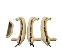 HIIAW Interior Door Armrest Inside Pull Handle with Cover Full Set Assembly for X3 for X4 for F25 for F26 2010-2016 Door Panel Handle Pull Trim(LHD 7PCS Beige)