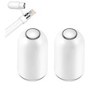 Hiicopa Magnetic Replacement Cap for Apple Pencil 1st Generation (2 Pack) - with Silicone Protective Cap Holder (White)