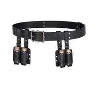 HiiFeuer 3PCs Medieval Alchemy Belt Potion Bottle Fantasy Adjustable Glass Vials, Wizard Witch Costume Renaissance Ren Faire, Black, One Size