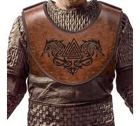 HiiFeuer Fenrir Vegvisir Embossed PU Leather Chest Armor, Viking Warrior Chest Armor, Medieval Knight Armor for LARP Cosplay Activities (Fenrir)
