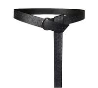 HiiFeuer Medieval Embossed PU Leather O Ring Belt, Retro Renaissance Knight Belt (Black D)