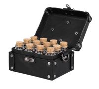 HiiFeuer Medieval Faux Leather Alchemy Box with 12 Potion Vials