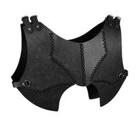 HiiFeuer Medieval Faux Leather Armor for Chest Armour, Retro Mercenary Knight Bow Sagittarius Body Armor, Adjustable Vests Armour Medieval Market (Black C)