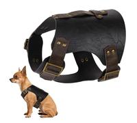 HiiFeuer Medieval Faux Leather Dog Armor Clothe Adjustable Funny Dog Vest Costume for Cosplay- Fits Most Dogs Ropa para Perro (Black S)