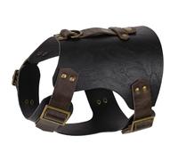HiiFeuer Medieval Faux Leather Dog Armor Clothe Adjustable Funny Dog Vest Costume for Cosplay- Fits Most Dogs Ropa para Perro (Black M)