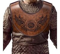 HiiFeuer Phoenix Vegvisir PU Leather Embossed Viking Warrior Chest Protector Medieval Knight Armor for LARP Cosplay Activities (Phoenix)