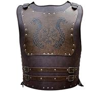 HiiFeuer Viking Warrior PU Leather Chest Armor, Retro Knight Leather Body Armor for LARP/Cosplay (Dragon)