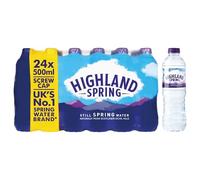 Highland Spring Natural Mineral Water 500ml x 24 | Pure and Refreshing Hydration | Perfect for On-the-Go | Naturally Balanced pH | Perfect for Home, Office, and Gym | Crisp and Clean Taste