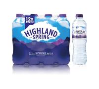 Hiighland Spring Still Natural Mineral Water - 500ml Bottles (Pack of 12) | Pure Scottish Spring Water | BPA-Free Bottles | Refreshing Everyday Hydration