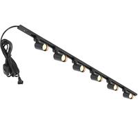 Hiiglxii Plug in Track Lighting with Power Cord, 6-Light LED Track Lighting Kit with Track Rail, Modern Kitchen GU10 Track Lighting Fixtures Plug in Ceiling Light with 13FT Plug Cord, Black (No Bulbs)