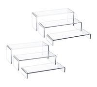 HIIMIEI Acrylic Display Risers, 2 Sets 6 Pcs 9" Large Risers, Clear Stand for Cupcake Dessert, Acrylic Showcase Shelf