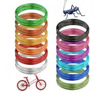 Hiiooweiyi 12 Rolls Colored Aluminum Craft Wire 196.8 Feet 18 Gauge Flexible Anodized Metal Artistic Floral Decoration Beading Wire for DIY Ornament Craft Making (1mm)