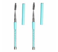 Hiiooweiyi 2 Pcs Eyelash Brush Lash Wand Makeup Tool Eyelash Extension Supplies Cleaning Brush Diamond Mascara Cosmetic Brushes - Sky Blue