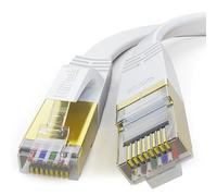 HiiPeak Cat 8 Flat Ethernet Cable 2m, Cat8 Internet Cable 40Gbps 2000Mhz High-Speed Professional LAN Patch Network Cables with RJ45 Gold-Plated Connector, Compatible with Cat5/Cat6/Cat7, White(2 m)