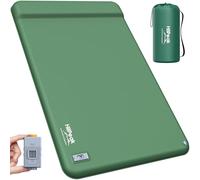 HiiPeak Double Camping Sleeping Pad with Electric Pump, 7.6cm Thick 2 Person Self Inflating Memory Foam Mattress Pad with Pillow, Portable Sleeping Mat for Travel, Car, Tent, Full Size (GREEN)