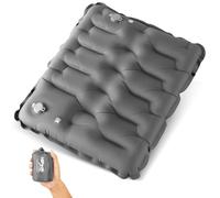 HiiPeak Inflatable Stadium Seat Cushion, Compact Hand Press Stadium Seats Pad Bleacher Seat Chair Cushion Pad for Airplane Travel Camping Backpacking Sports Event (GREY)