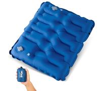 HiiPeak Inflatable Stadium Seat Cushion, Compact Hand Press Stadium Seats Pad Bleacher Seat Chair Cushion Pad for Airplane Travel Camping Backpacking Sports Event(BLUE)