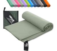 HiiPeak Microfibre Towel 180cm x 90cm Compact Camping Beach Towel - Quick Dry Lightweight Absorbent Sports Gym Swimming Hiking Drying Towel for Men,Women (Peagreen-1pack,XL)