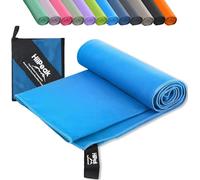 HiiPeak Microfibre Towel Compact Camping Beach Towel - Quick Dry Lightweight Absorbent Sports Gym Swimming Hiking Drying Towel for Men,Women (Light Blue-1pack, 200cm x 100cm)