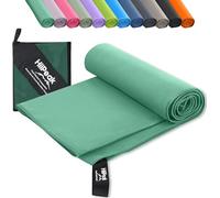 HiiPeak Microfibre Towel Compact Camping Beach Towel - Quick Dry Lightweight Absorbent Sports Gym Swimming Hiking Drying Towel for Men,Women (Yellowmint-1pack, 140cm x 70cm)