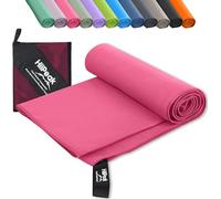 HiiPeak Microfibre Towel Compact Camping Beach Towel - Quick Dry Lightweight Absorbent Sports Gym Swimming Hiking Drying Towel for Men,Women (WatermelonRed-1pack, 200cm x 100cm)