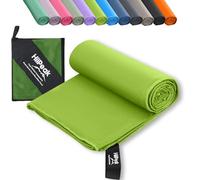 HiiPeak Microfibre Towel Compact Camping Beach Towel - Quick Dry Lightweight Absorbent Sports Gym Swimming Hiking Drying Towel for Men,Women (Green-1pack, 50cm x 30cm)