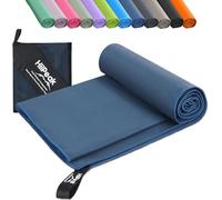 HiiPeak Microfibre Towel Compact Camping Beach Towel travel towels - Quick Dry Lightweight Absorbent Sports Gym Swimming Hiking Drying Towel for Men,Women (Navy Blue, L - 140cm x 70cm)