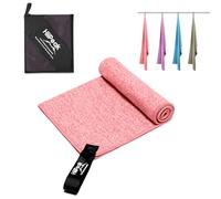 HiiPeak Microfibre Towel Compact Camping Beach Towel travel towels - Quick Dry Lightweight Absorbent Sports Gym Swimming Hiking Drying Towel for Men,Women (pink, S- 80x40cm)