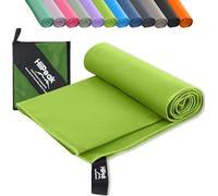 HiiPeak Microfibre Towel Compact Camping Beach Towel Yoga towel- Quick Dry Lightweight Absorbent Sports Gym Swimming Hiking Drying Towel for Men,Women (Green-1pack, 200cm x 100cm)