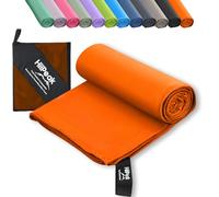 HiiPeak Microfibre Towel Compact Camping Gym towel - Quick Dry Lightweight Absorbent Sports Swimming traveling Hiking Drying Towel for Men,Women (Orange-1pack, 40cm x 80cm)