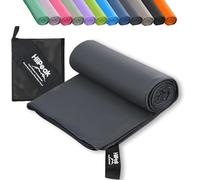 HiiPeak Microfibre Towel Compact Camping small gym towel 50 * 30cm- Quick Dry Lightweight Absorbent Sports Gym Swimming Hiking Drying for Men,Women (Dark Grey-1pack,Small size)