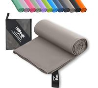 HiiPeak Microfibre Towel Compact Camping small gym towel hand Towel 50x30cm- Quick Dry Lightweight Absorbent Sports Gym Swimming Hiking Drying Towel for Men,Women (Light Grey-1pack)