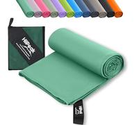 HiiPeak Microfibre Towel Compact Camping small gym towel hand Towel - Quick Dry Lightweight Absorbent Sports Gym Swimming Hiking Drying Towel for Men,Women (Yellowmint-1pack, 50cm x 30cm)