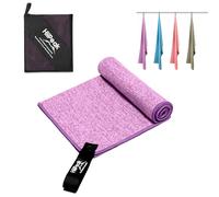 HiiPeak Small Microfibre Gym Towel for Active Sports (40x80cm) Running, Perfect for Athletes Training Outdoors - Quick Dry Lightweight Absorbent Swimming Hiking Drying Towel for Men,Women (Purple)