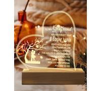 Hiipeenow Valentines Day Gifts for Girlfriend - Acrylic Engraved Night Light 15 * 19CM - Birthday, Anniversary, Christmas Presents