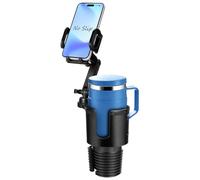 Hiitytin Cup Holder Phone Mount for Car, 2-in-1 Cup Holder Expander with Phone Mount, Universal Adjustable Phone Holder Mount, Long Arm & 360° Rotation for All Smartphones