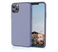 HiiVeet Silicone Case Compatible with iPhone 11 Pro Max Case 6.5 Inch, Soft Ultra Slim Protective Shockproof Liquid Silicone Phone Case with Anti-Scratch Microfiber Lining,Lavender Gray