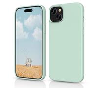 HiiVeet Silicone Case Designed for iPhone 15 Case,6.1 inch,Ultra Slim Shockproof Protective Liquid Silicone Phone Case with Soft Anti-Scratch Microfiber Lining，Mint Green