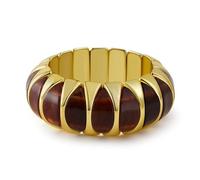 HIIXHC Acrylic Chunky Bangles Bracelets for Women Resin Gold Stretch Bracelets for Women Gift Jewelry, M, Acrylic, no gemstone
